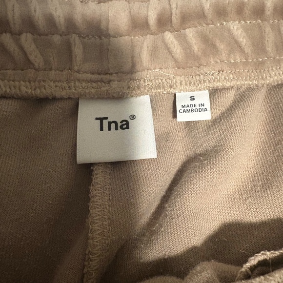 Title: TNA Velour Joggers – Taupe (Size S) | Worn Once - Picture 3 of 3